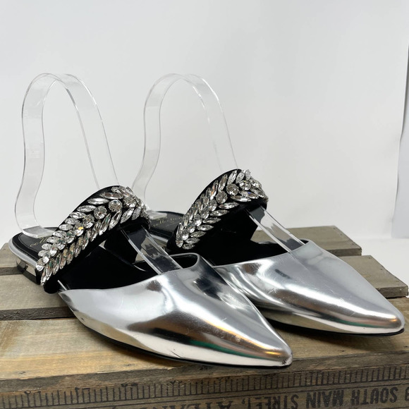 SCB Collection by Suecomma Bonnie Crystal Embellished Mules - Picture 6 of 15
